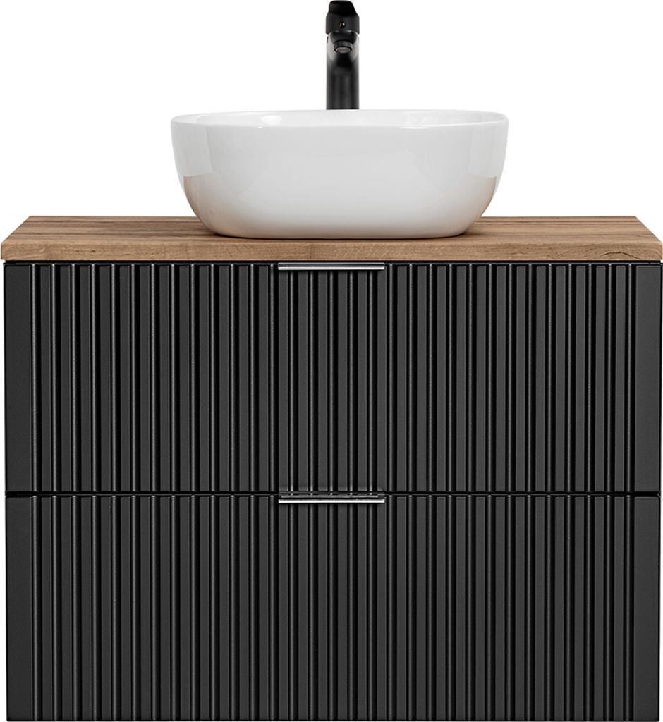 Waschtisch-Unterschrank 80cm mit Keramik Waschbecken Produktbild 1