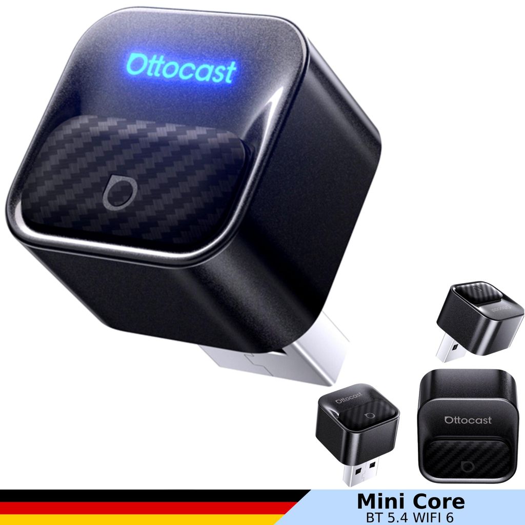 Ottocast Mini Core / Pico Wireless CarPlay & Android Auto Adapter 2in1 BT 5.4 Wi-Fi 6