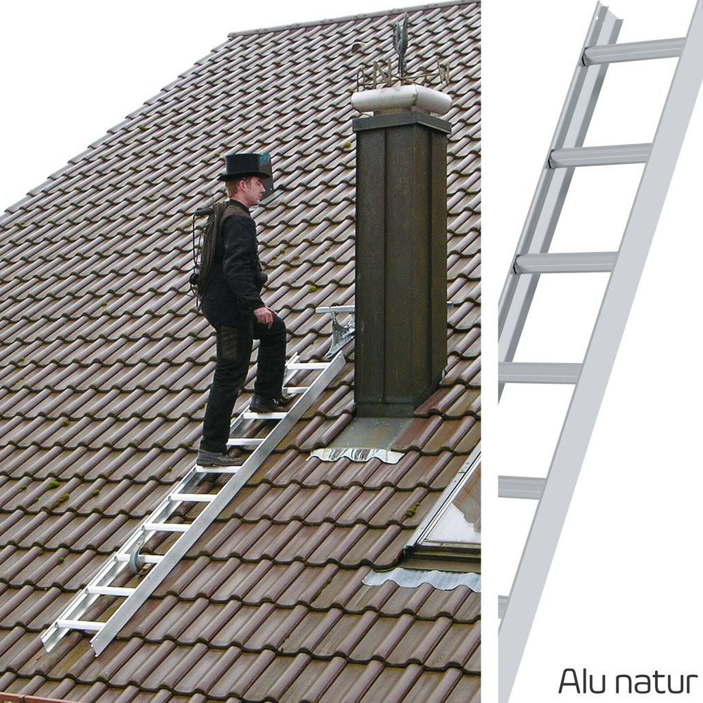 MUNK Günzburger Dachleiter Aluminium Alu natur 15 Stufen Immagine del prodotto 
