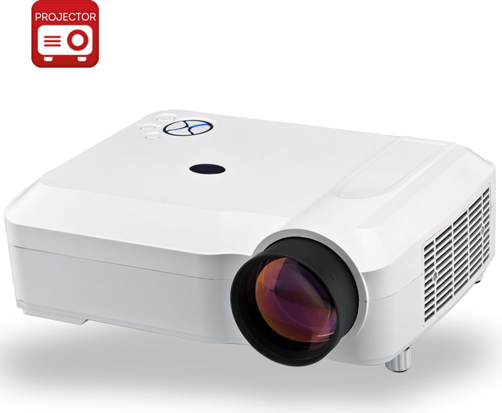 3800 Lumen HD LED Projecteur (blanc)