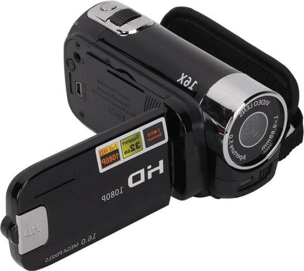 Caméra vidéo pour voyage et vlogs, Full HD avec zoom 16x et écran mobile
