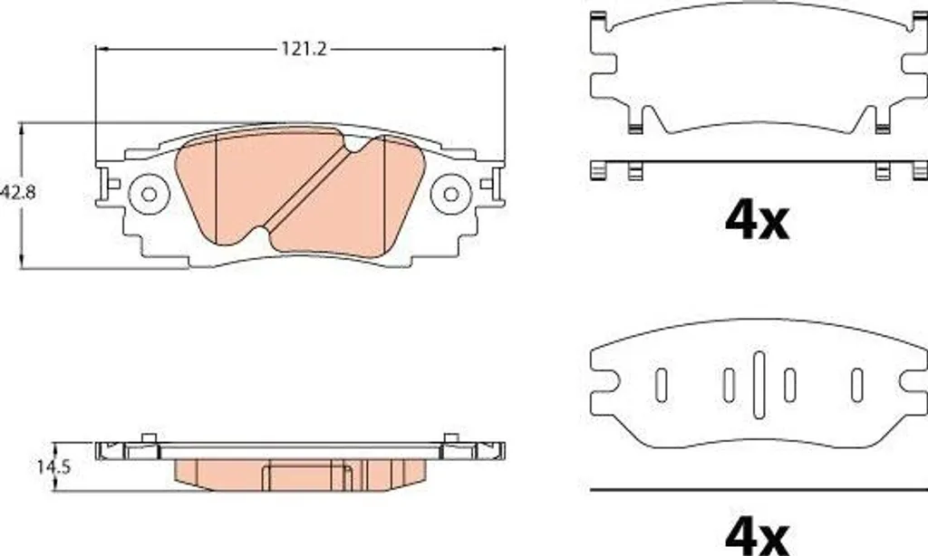 Plaquettes TRW GDB2183 haute endurance pour RAV 4 et RX - Freinage sûr