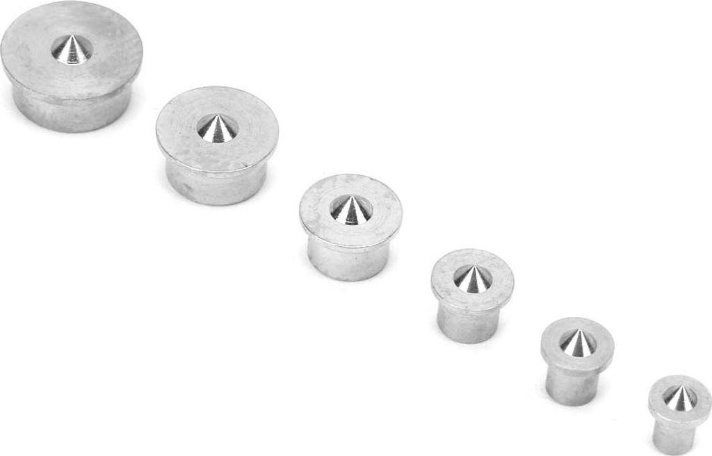 6-teiliges Set mit Dübel- und Zapfenzentrierern für Holzbearbeitung, 4 mm bis 12 mm Zapfenzentrierer