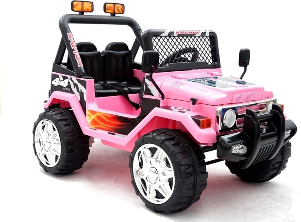Kinderfahrzeug Raptor Zweisitzer Pink Kinderauto Produktbild 
