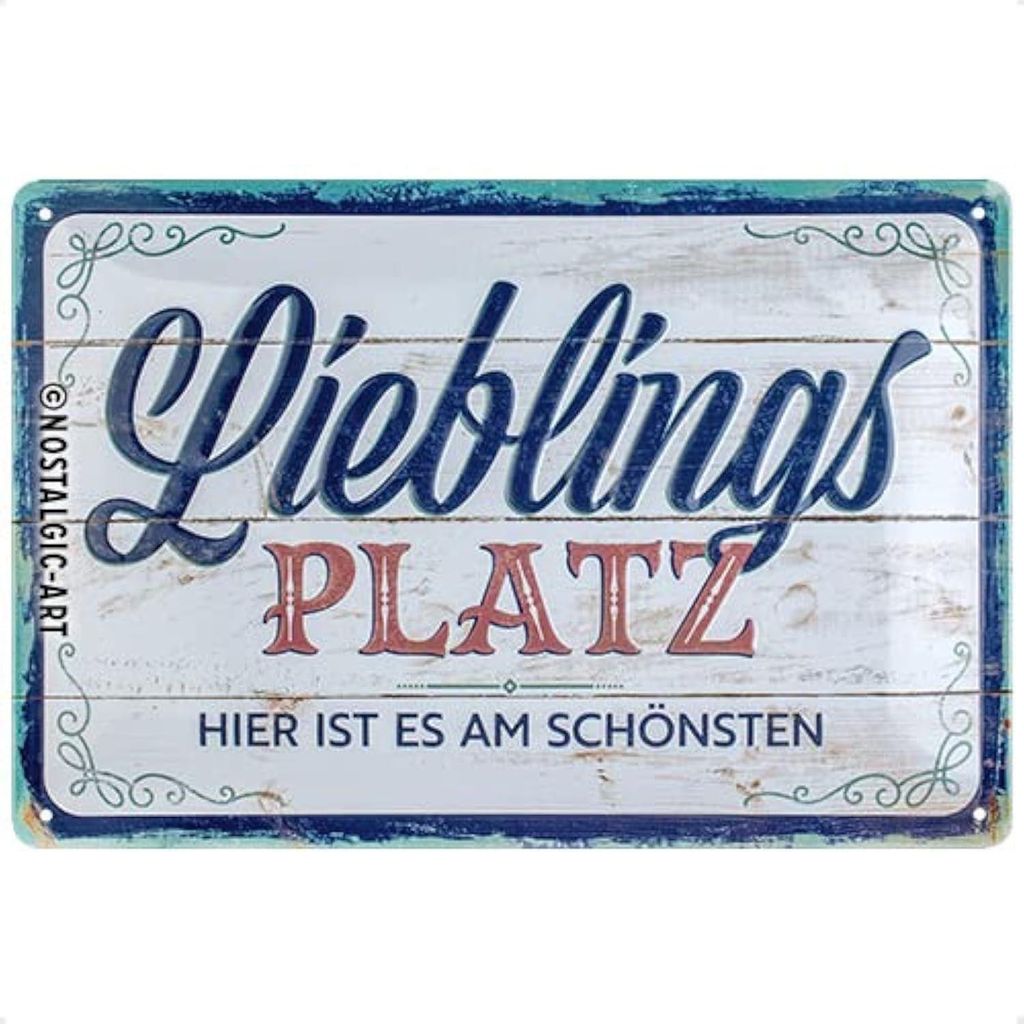 Nostalgic-Art - Blechschild 20 x 30cm - Lieblingsplatz