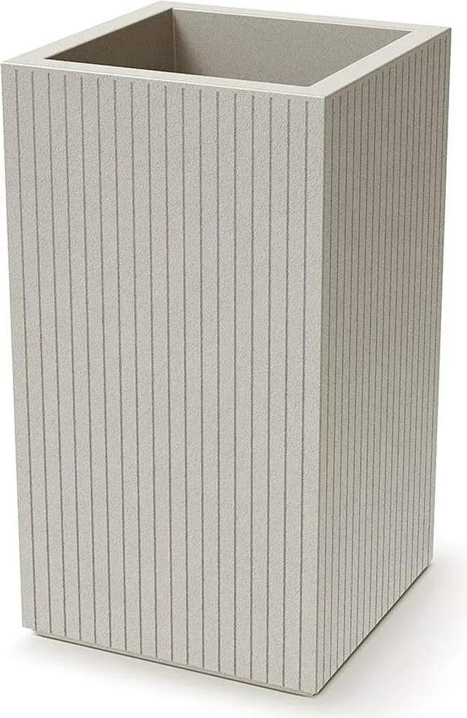 Pot de fleurs CORO SQUARE HIGH 40 cm sable - Jardinière carrée haute