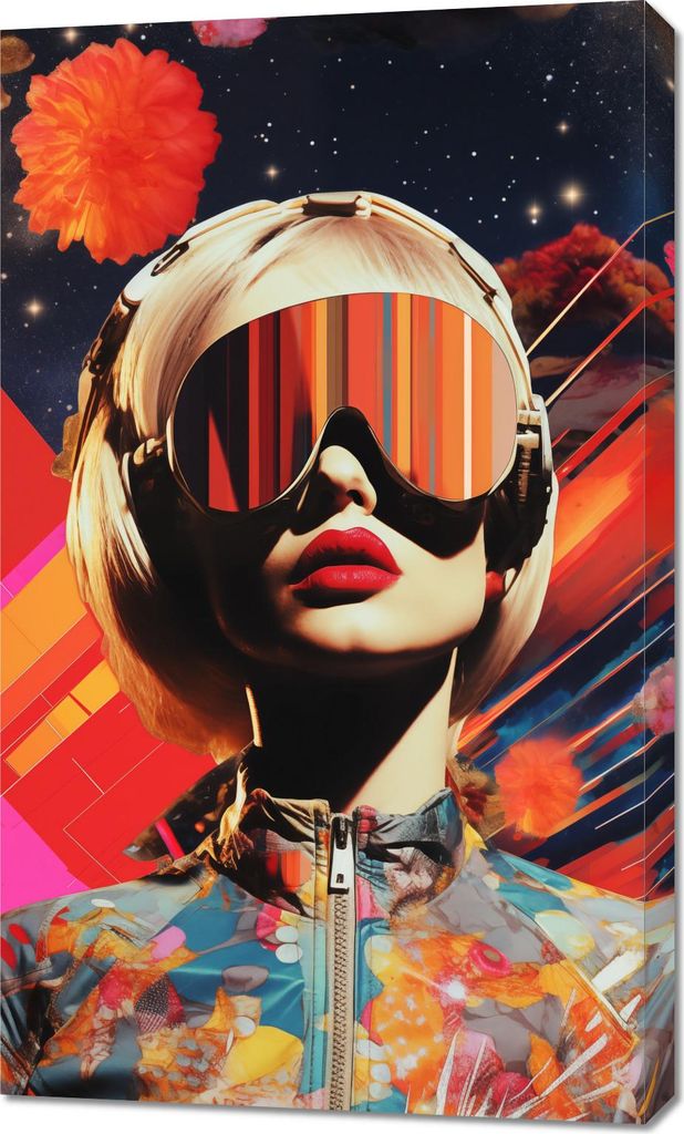 Bild 60x100cm Retrofuturistische Muse
