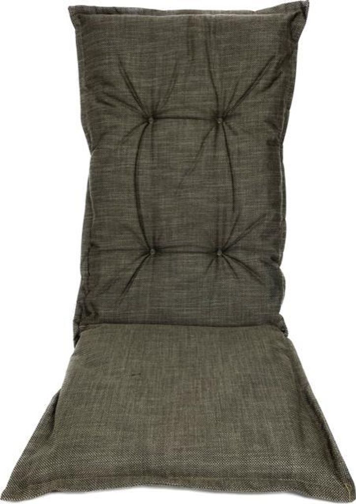 Madison Tuinstoelkussen hohe Rückenlehne 50x123 cm Woven dunkel taupe, wasserabweisend, 7 cm dick