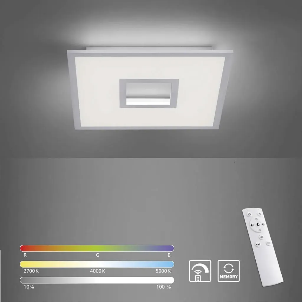 Plafonnier LED 45 cm à intensité variable et rétroéclairage personnalisable - 16