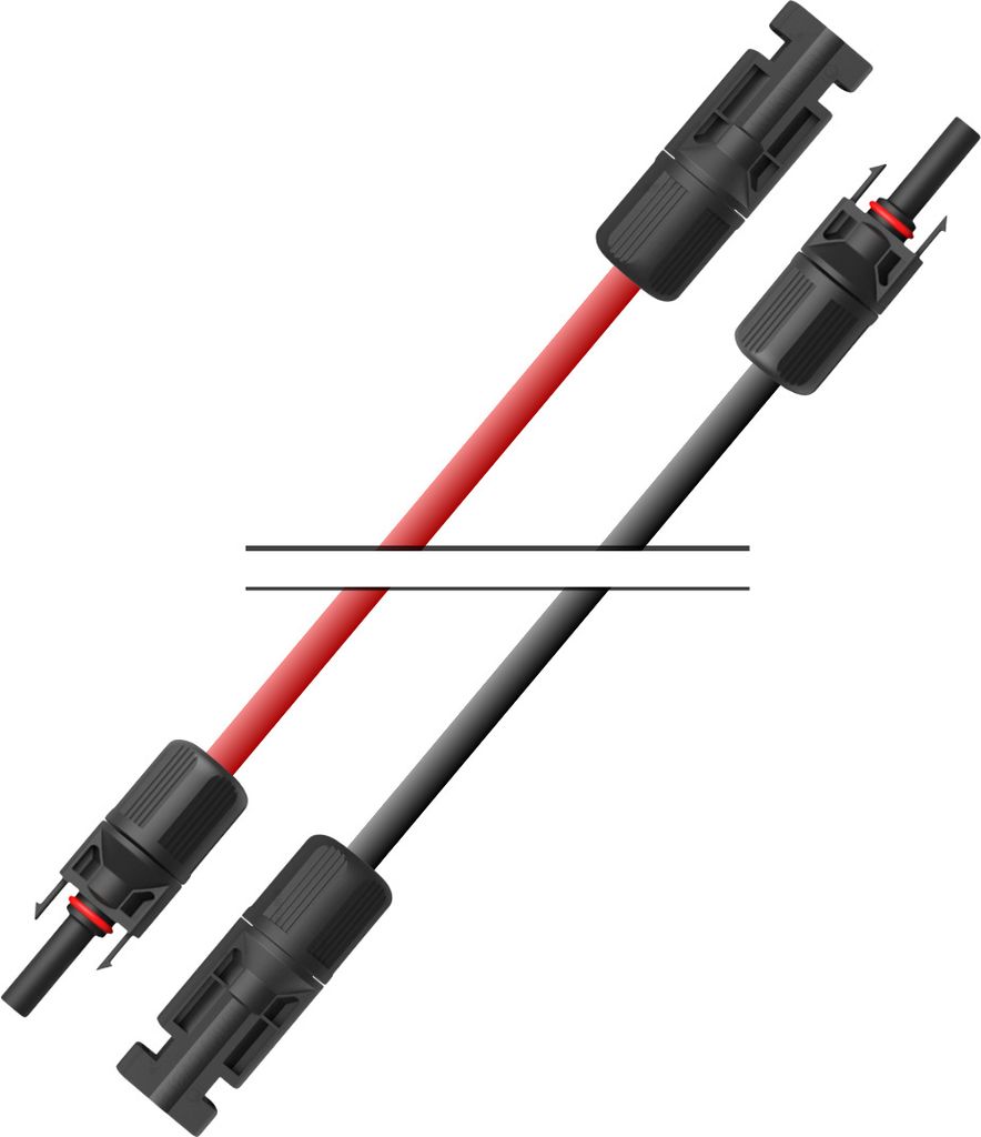 Solarkabel Verlängerungskabel Rot/Schwarz 4 - 6mm² mit Produktbild 5