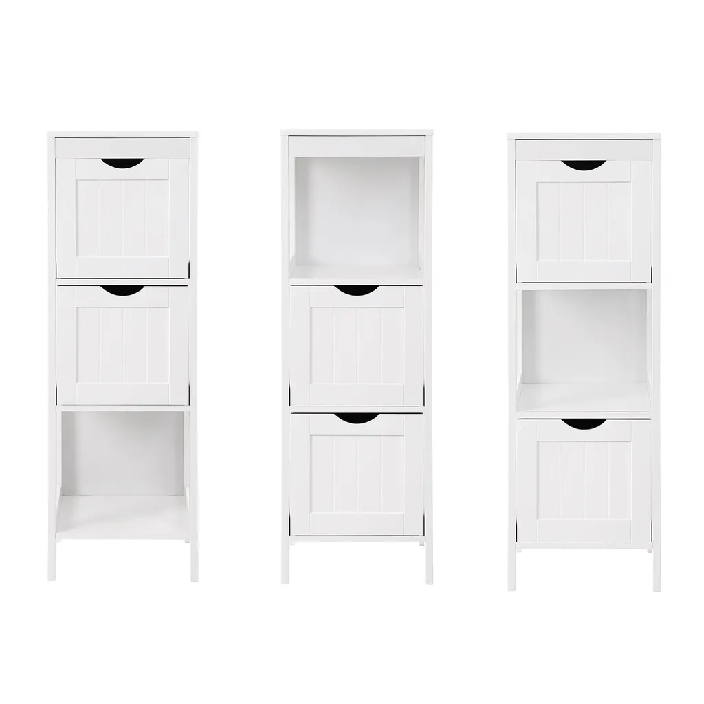 VASAGLE Commode de salle de bain blanche BBC42WT à 2 tiroirs - 6