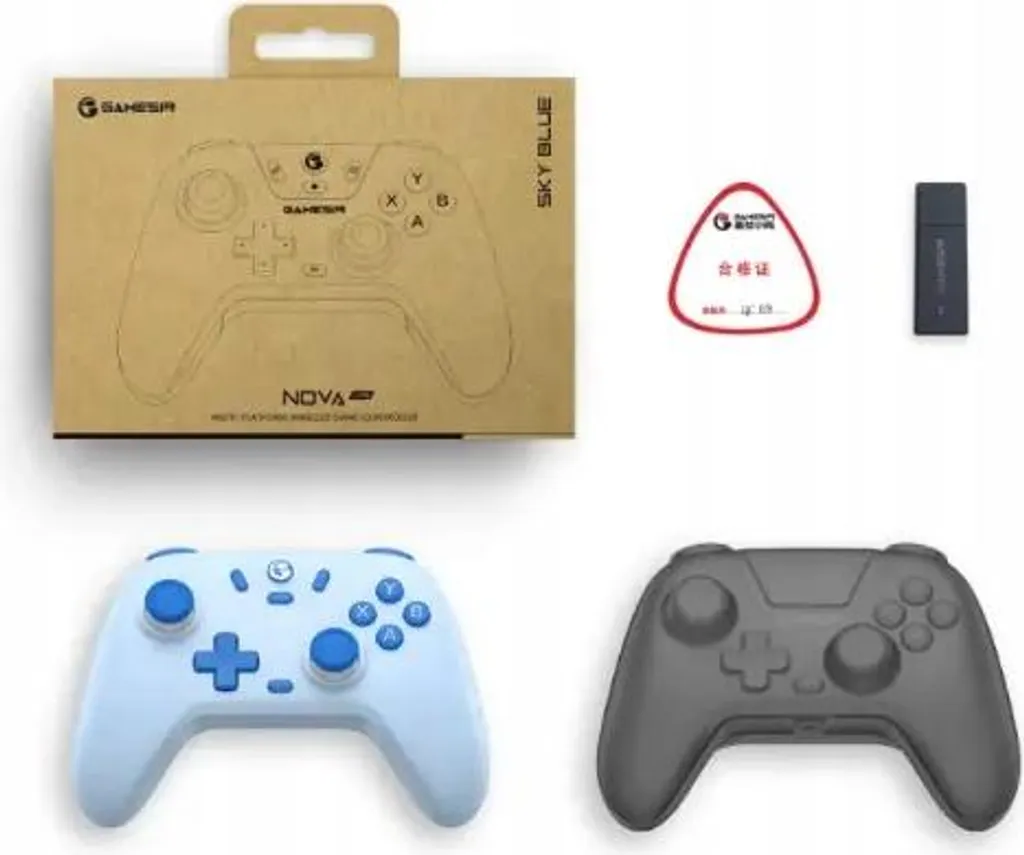 GameSir T4n Lite Manette Sans Fil Sky Blue avec Capteurs à Effet Hall