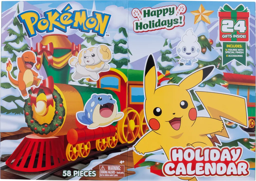 Calendrier de l'Avent Pokémon 2024 pour Enfant et Collectionneur Fan