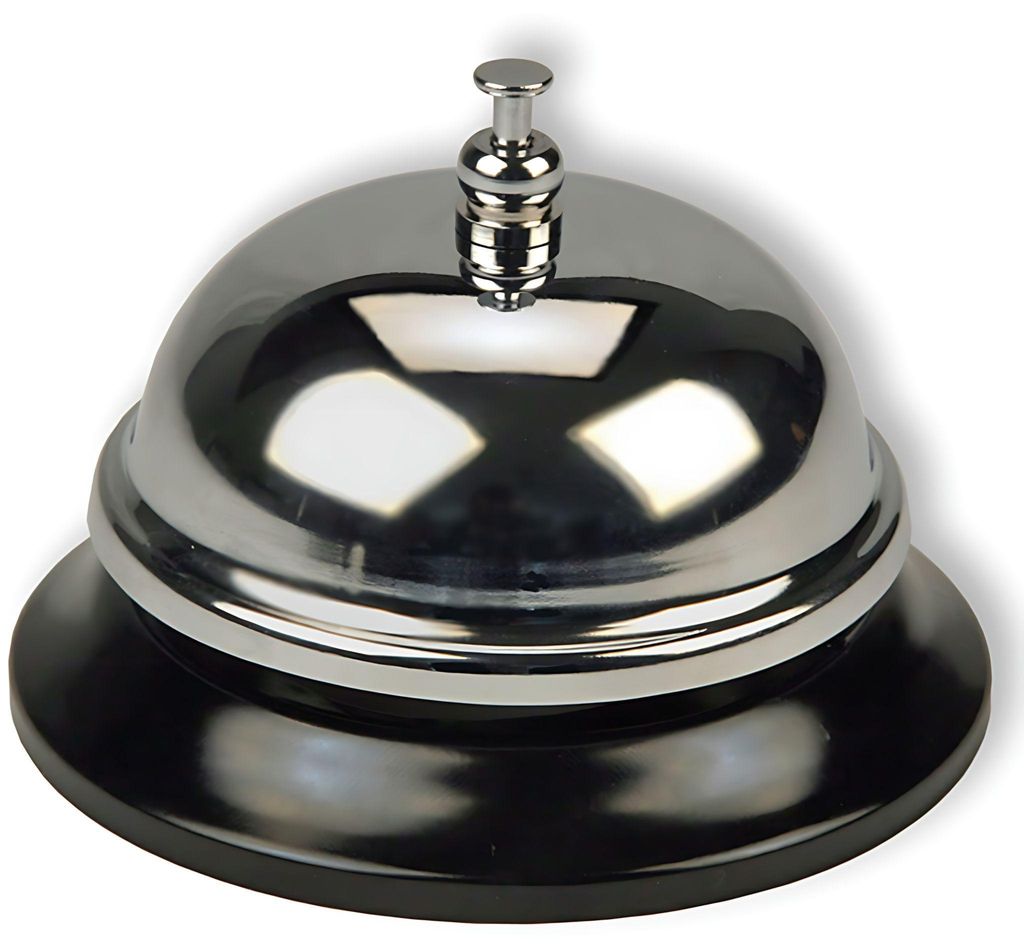 Rheita Handglocke aus Metall mit Holzgriff, Abmessung 12,5 Produktbild 
