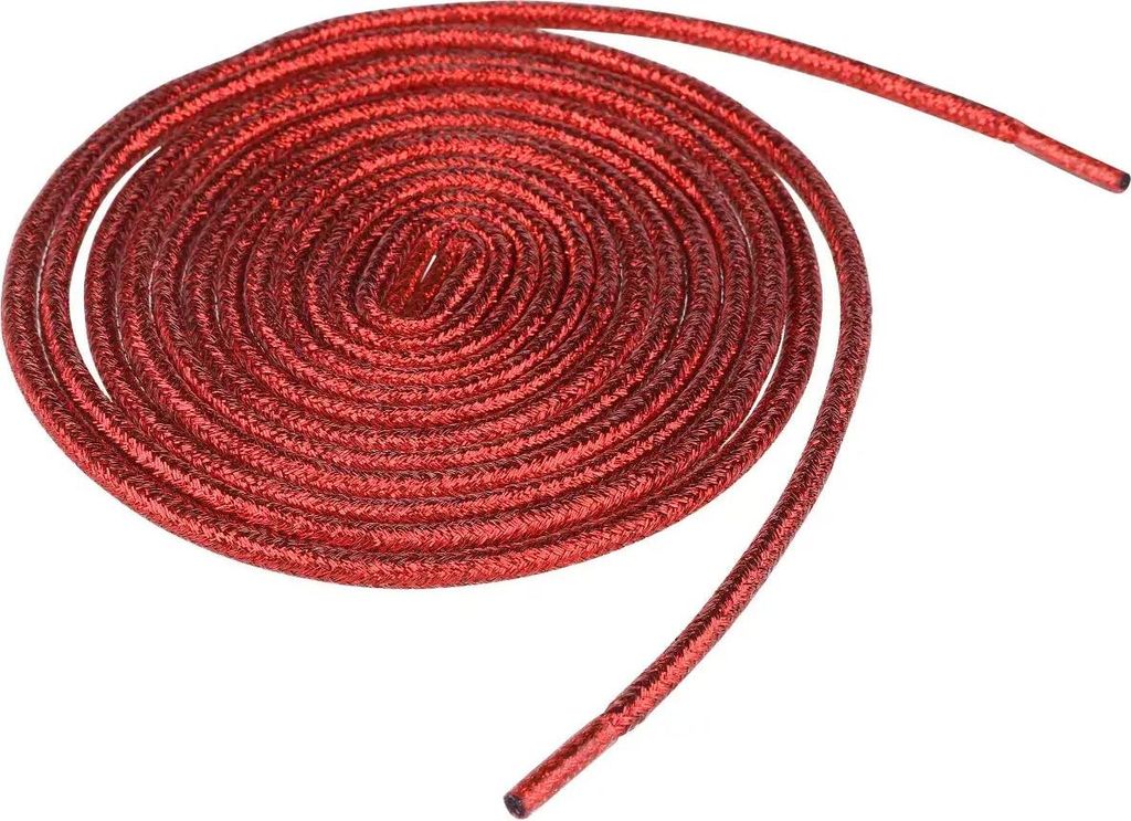 Glitzerschnürsenkel - Rot - Rund - 90 cm