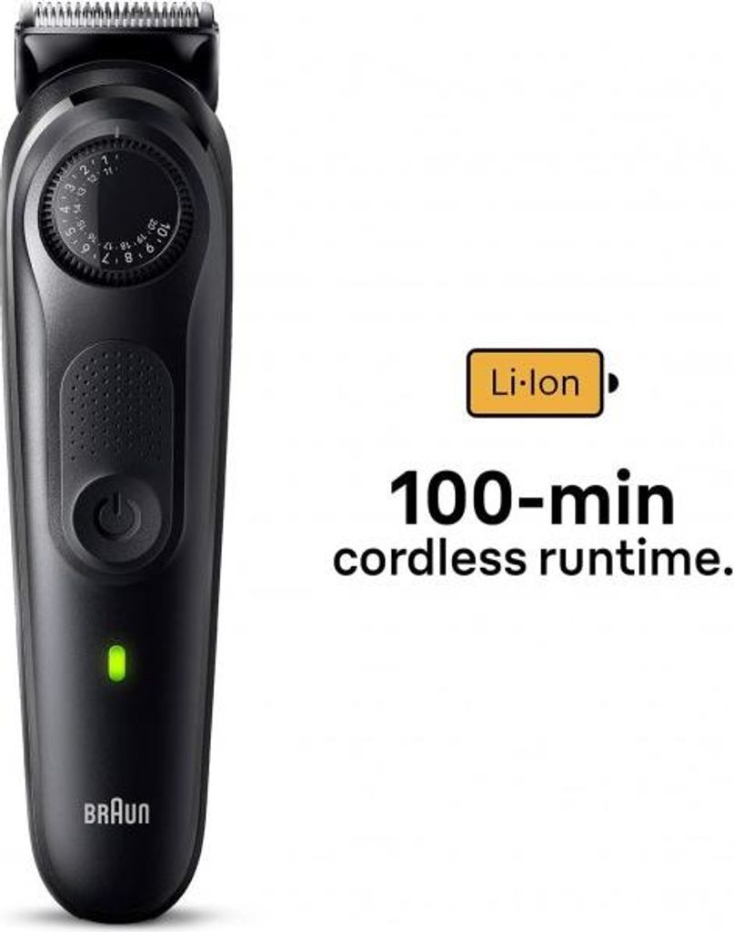 Braun BeardTrimmer 5 BT5420, Waschbar, Akku, Schwarz Produktbild 