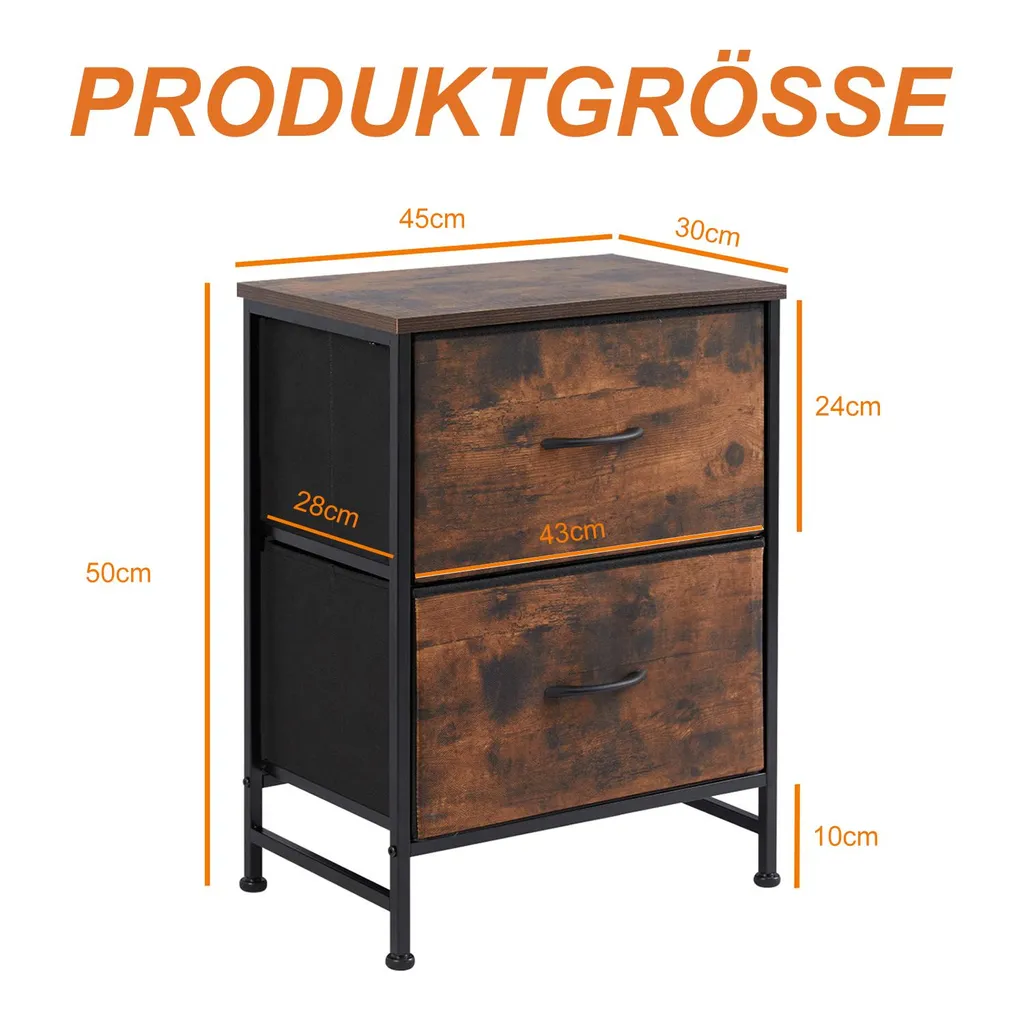 Solution rangement efficace : commode en tissu robuste anti-encombrement