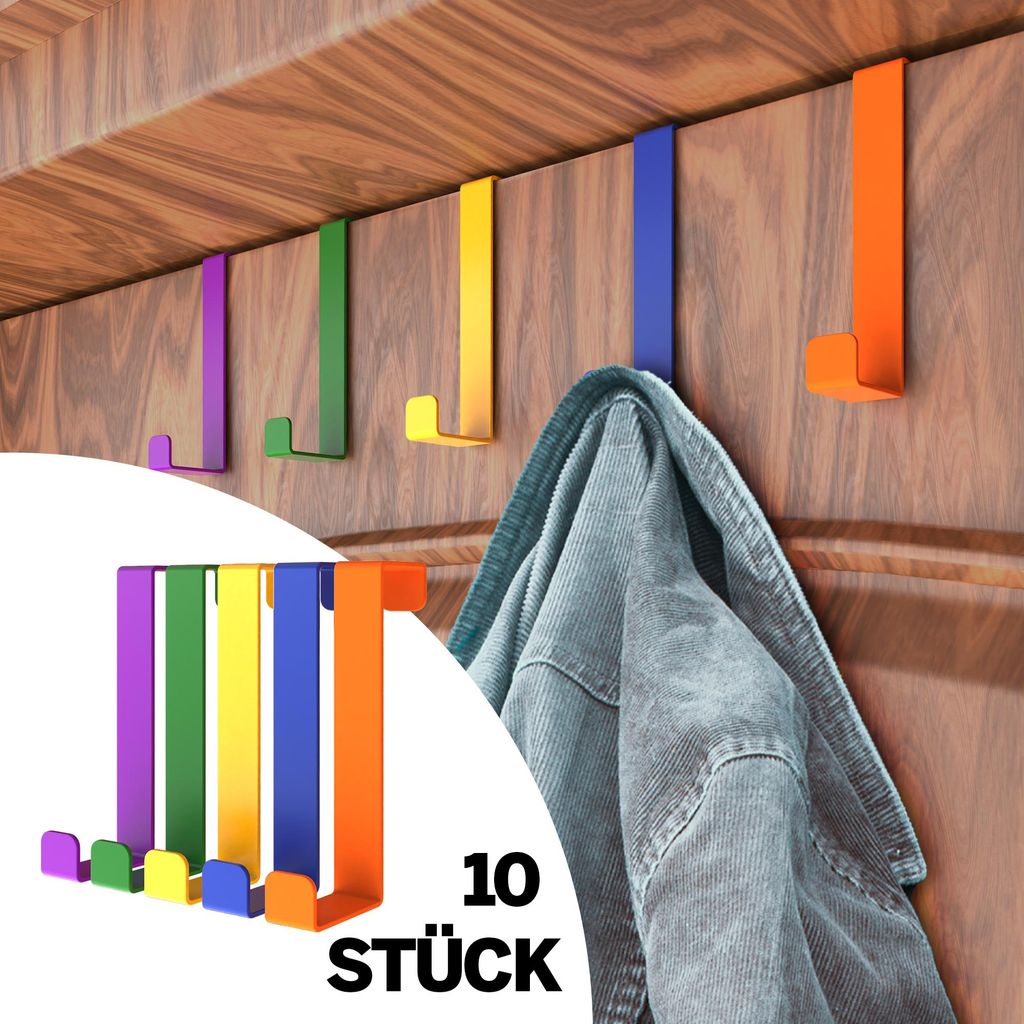 Aurelia Home Türhaken - 10er Set, Bunt - Türhaken aus Produktbild 