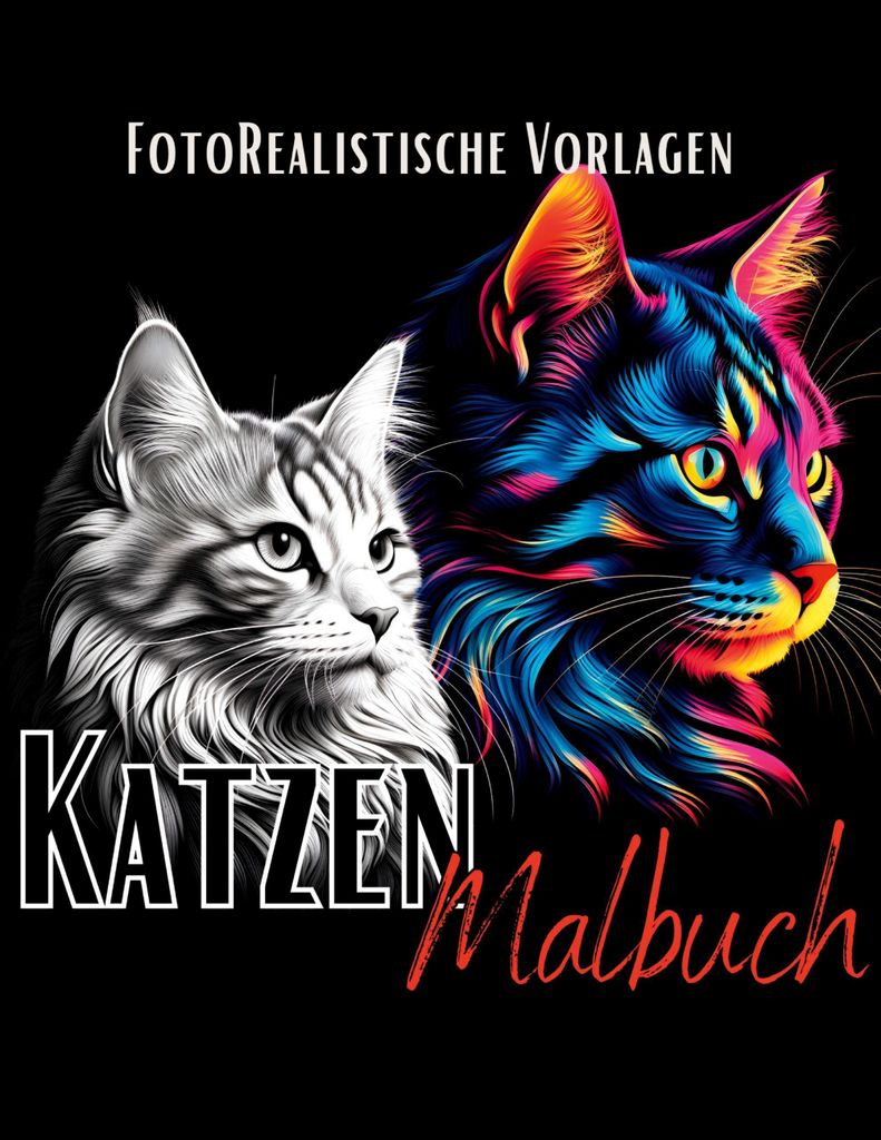 Katzen Malbuch "Fotorealistisch".