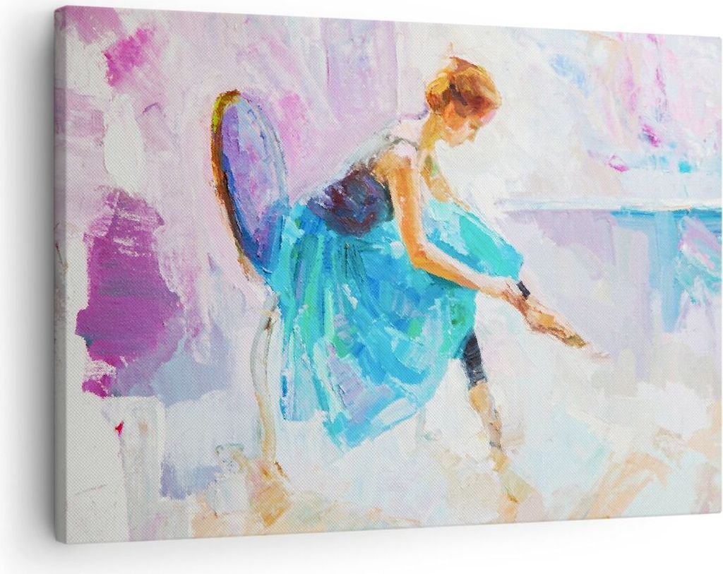 Bild auf Leinwand - Leinwandbild - Balletttänzer tanzen - 70x50cm - Wand Bild - Wanddeko - Leinwanddruck - Bilder - Kunstdruck - Wanddekoration - ...