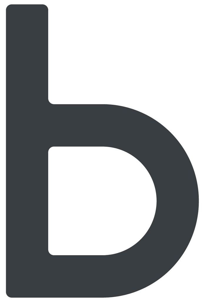 Selbstklebender Buchstabe "b" - 40 mm in Anthrazit