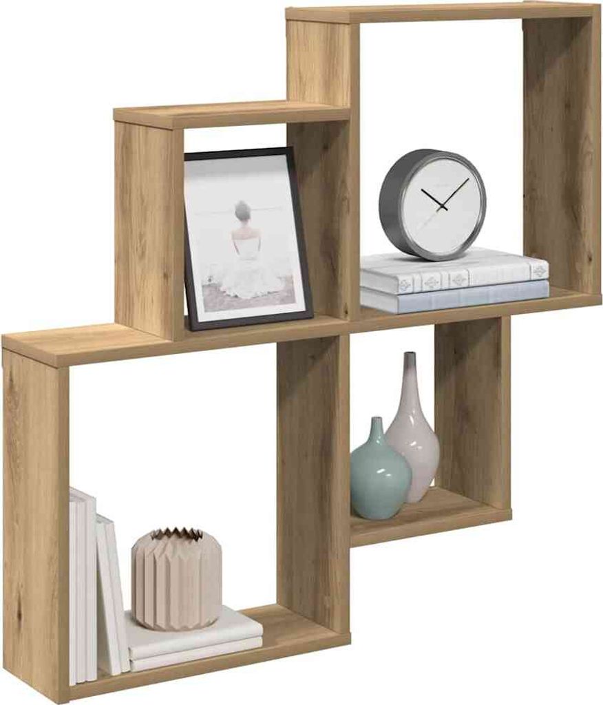 "im Sonderangebot"Wandregal - modernes Design - Hängeregal/Küchenregal - Artisan-Eiche 80x15x78,5cm Holzwerkstoff NEU372972 - Wandregale