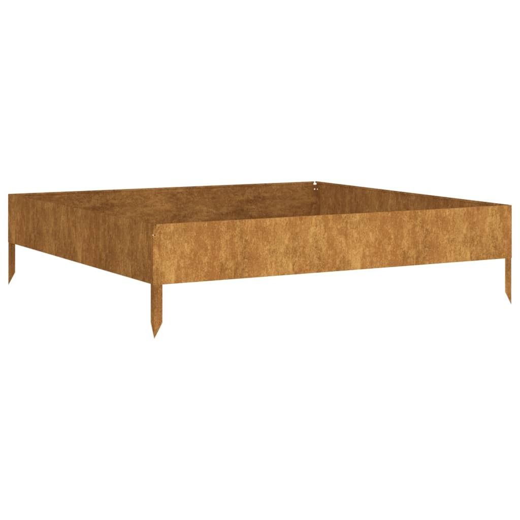 vidaXL Kosz na śmieci 100x100x26 cm Cortenstahl Zdjęcie produktu 