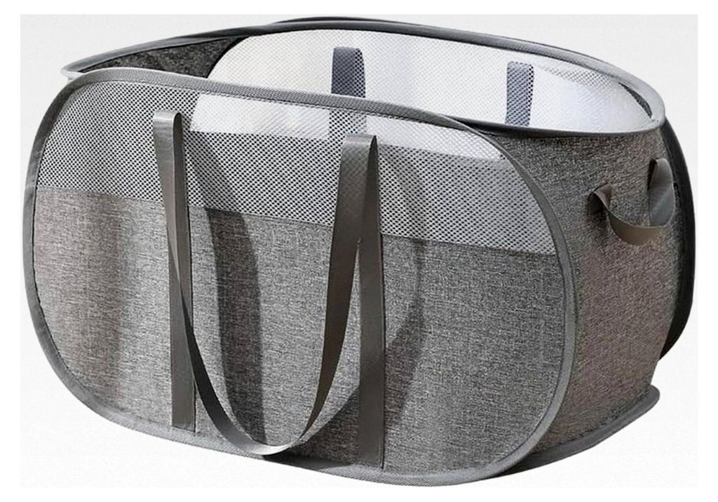 Faltbarer Wäschekorb mit Griff - Klappbare Wäschetonne 75L - Aufbewahrungskorb für Kinderzimmer, Camping und Reisen