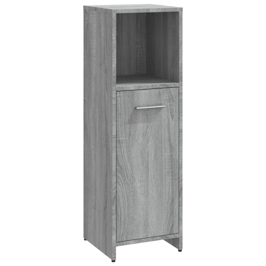 vidaXL Armoire de salle de bain Gris Sonoma 30x30x95 cm Image du produit 