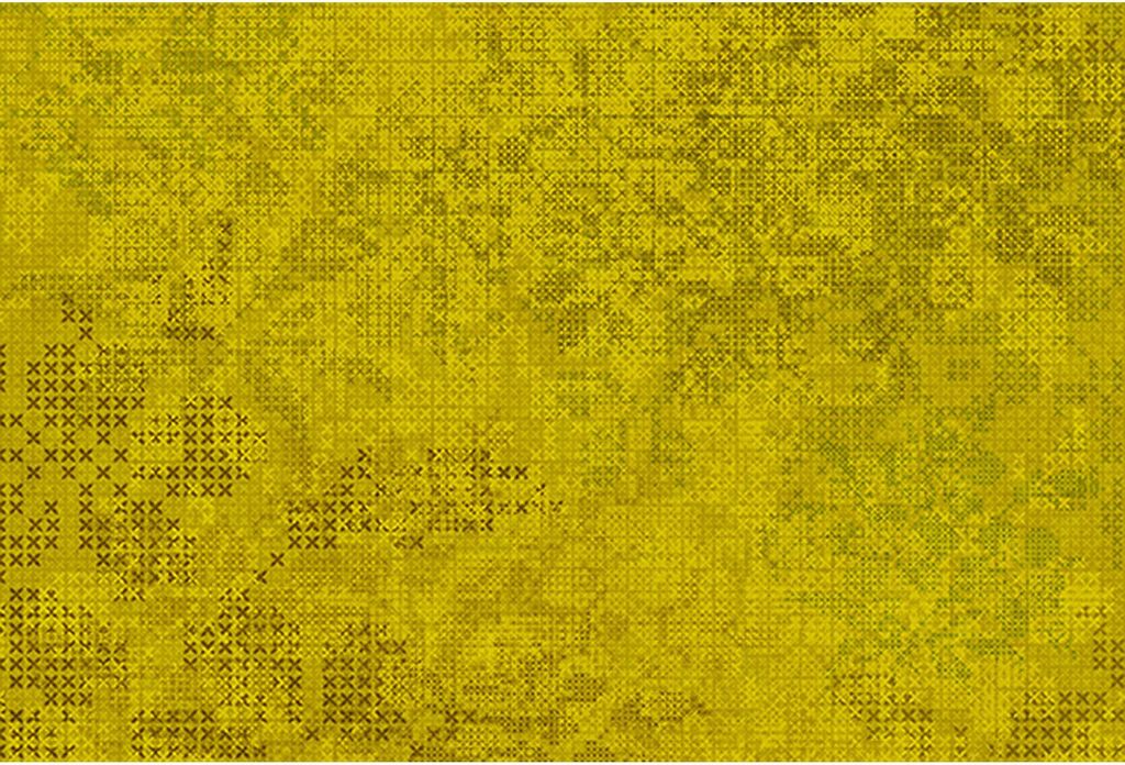 Tadessi Fototapete | Abstrakt | 4.00 m x 2.70 m | Gelb | Schwarz | Wandbild | Digitaldruck