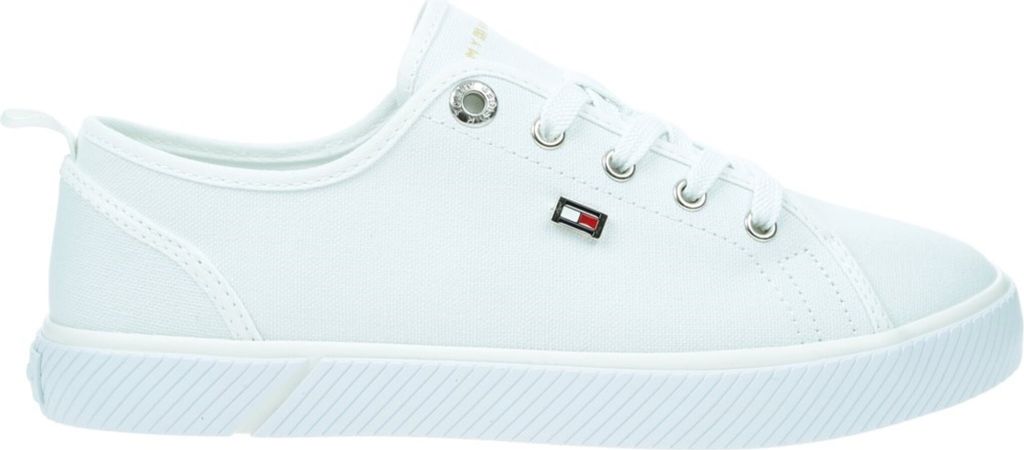 Tommy Hilfiger VULC CANVAS SNEAKER Damenschuhe Sneaker low Weiß Freizeit, Schuhgröße:41 EU