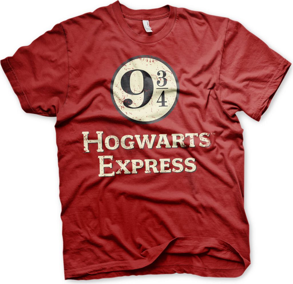 Harry Potter T-Shirt Herren Hogwarts Express Platform 9-3/4 rot L