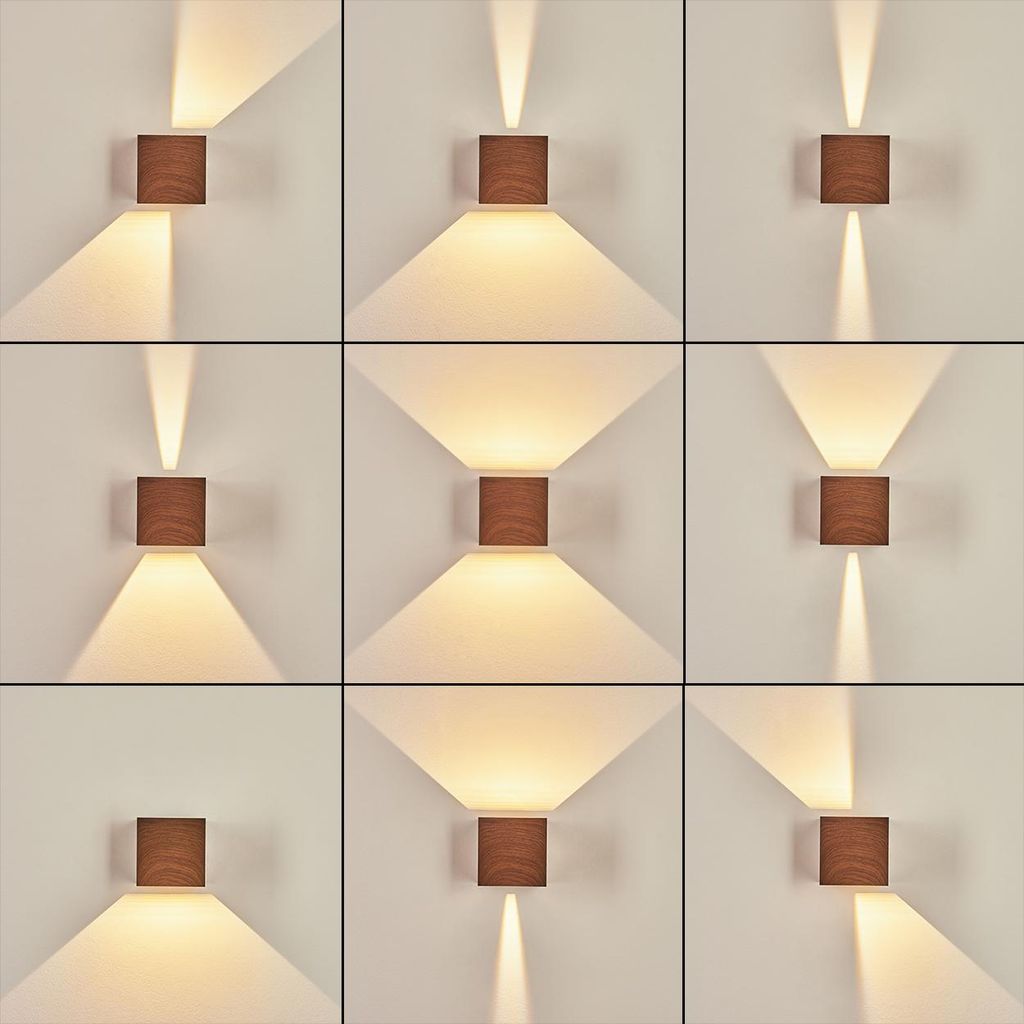 Salbertand »Salbertand« Wandlampe aus Metall in Holzoptik Produktbild 