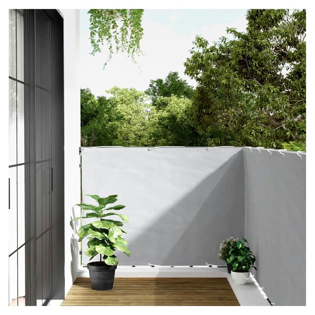 Garten-Sichtschutz Grau 400x120 cm PVC Sichtschutz für Garten und Balkon