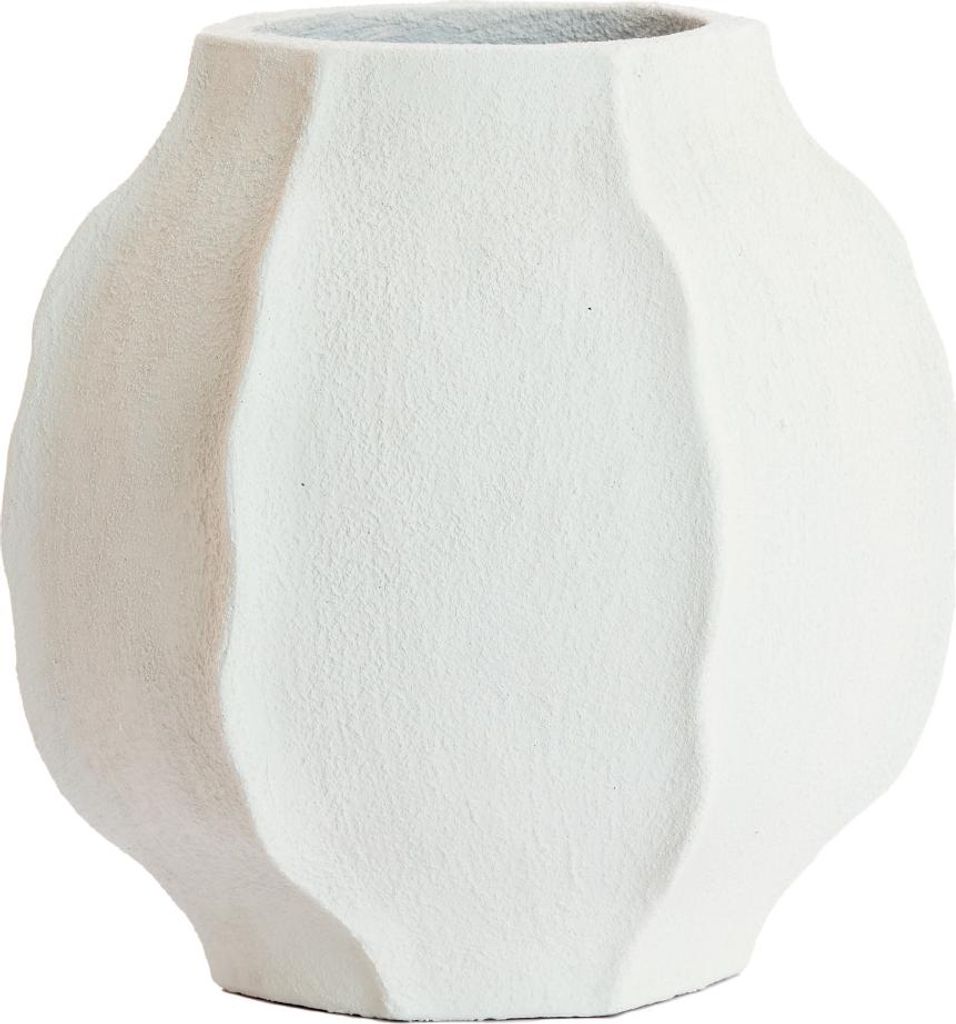 Light & Living Vase Saphira aus Stein in Matt Weiß - Ø35x35 cm