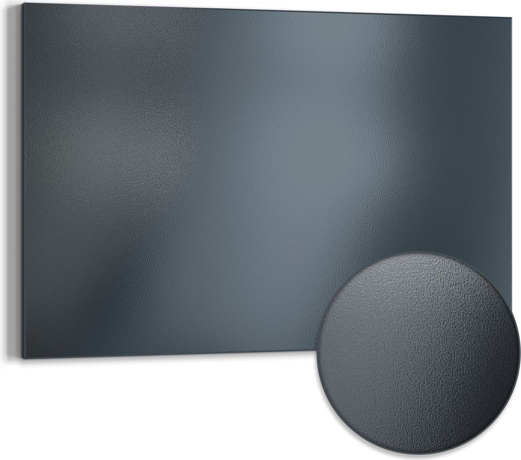 DEQORI Magnettafel Metall 60x40 cm 'Dunkelgrau' Whiteboard Pinnwand Magnetboard Büro