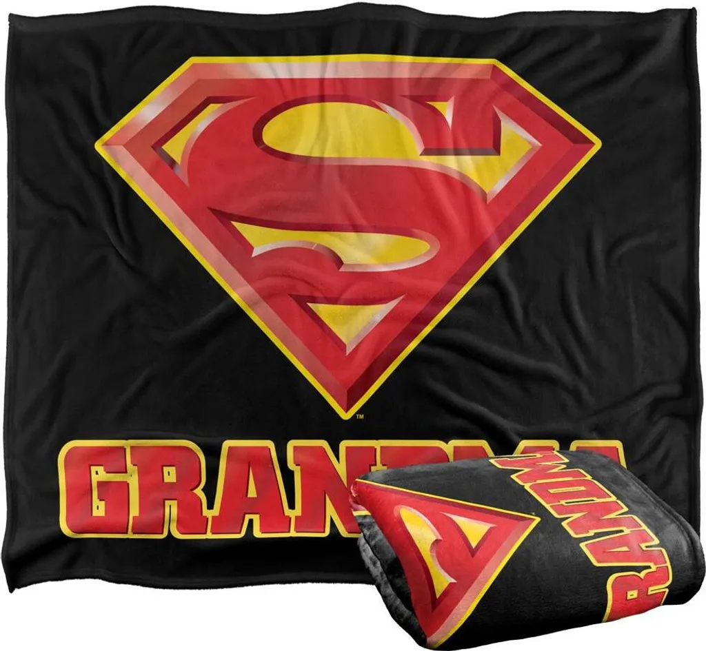 Superman Couverture Grandma Logo TV18429 Plaid Polaire Doux Taille Unique