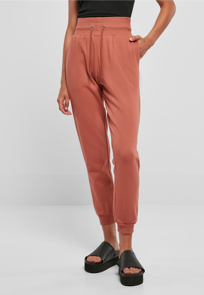 Urban Classics TB4086 | Ladies Organic High Waist Sweat Pants Jogginghose Damen - Farbe: Terracotta - Größe: XXL