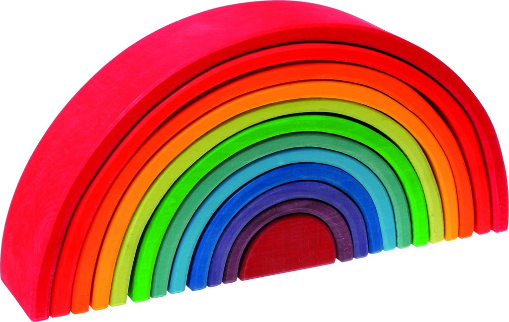 Grimms Regenbogen aus Holz groß Mehrfarbig - 12-teilig Produktbild 