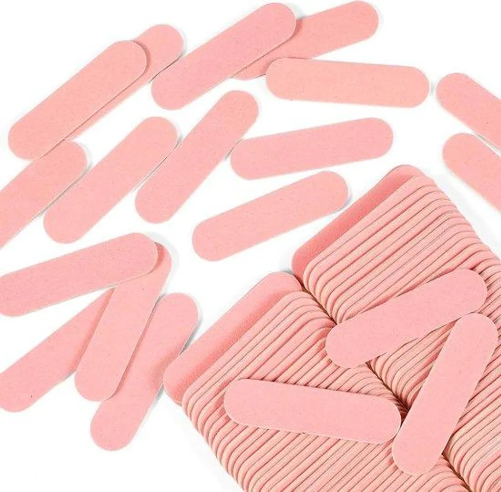 Tampons à ongles et limes acryliques roses pour soins de manucure pro