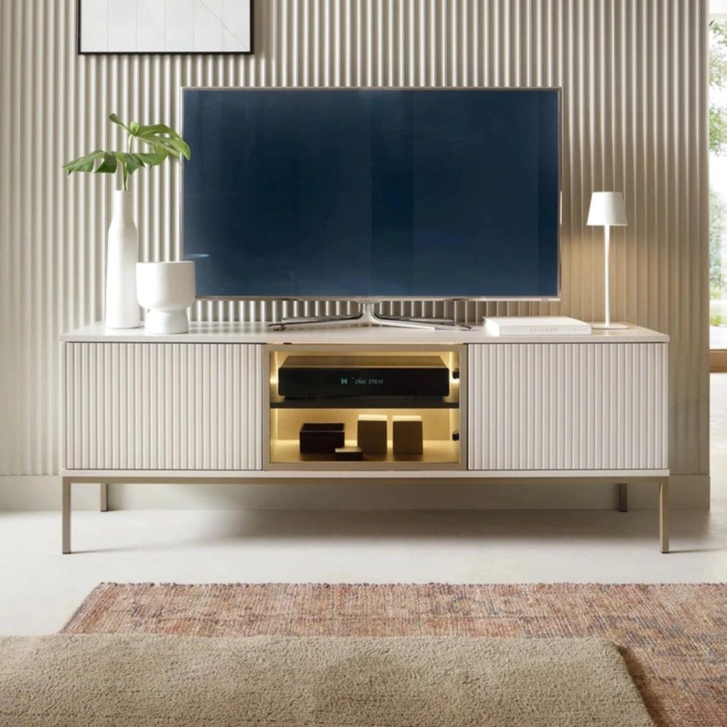 TV Lowboard Lagos Kaschmir Beige 154 cm mit LED – Produktbild 