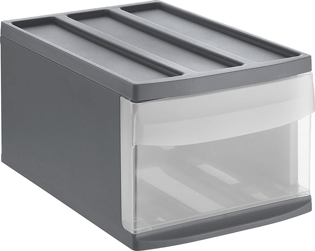 Rotho Schubladenbox M SYSTEMIX Schublade 12 L - Aufbewahrungsbox 25,5 x 39,5 x 20,3 cm - Organizer aus Kunststoff - stapelbar und erweiterbar