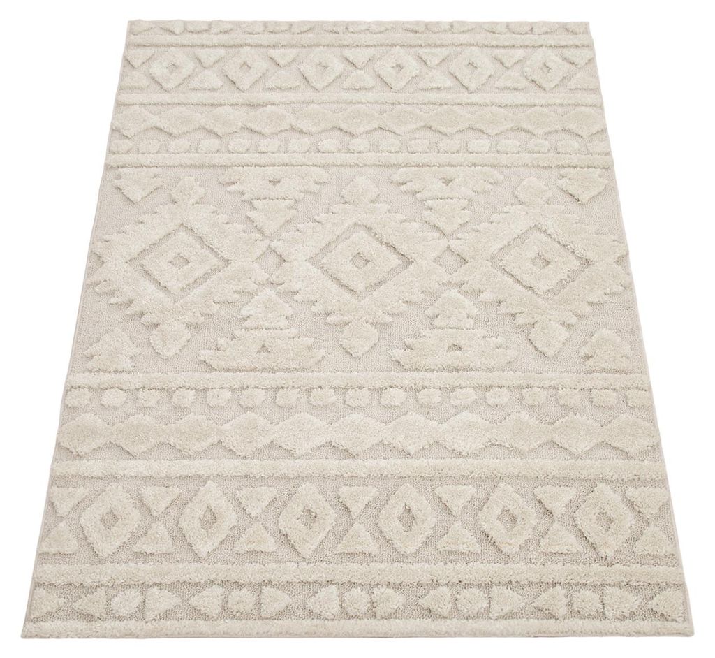 Paco Home Hochflor Teppich Wohnzimmer Shaggy 3D Optik Ethno Produktbild 