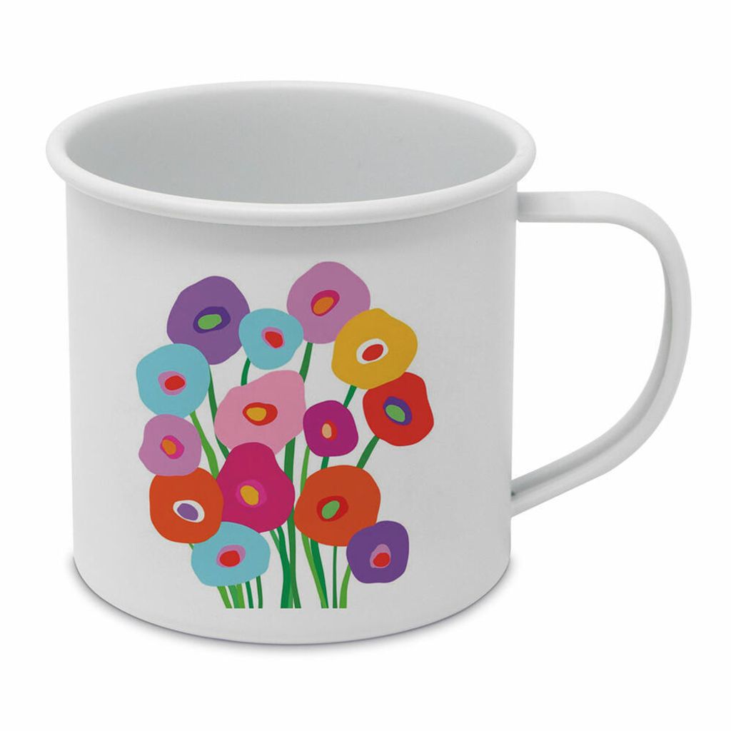 PPD Super Bouquet Happy Metal Mug, Henkelbecher, Kaffeebecher, Becher, Tasse, Metall, 500 ml, 180002553