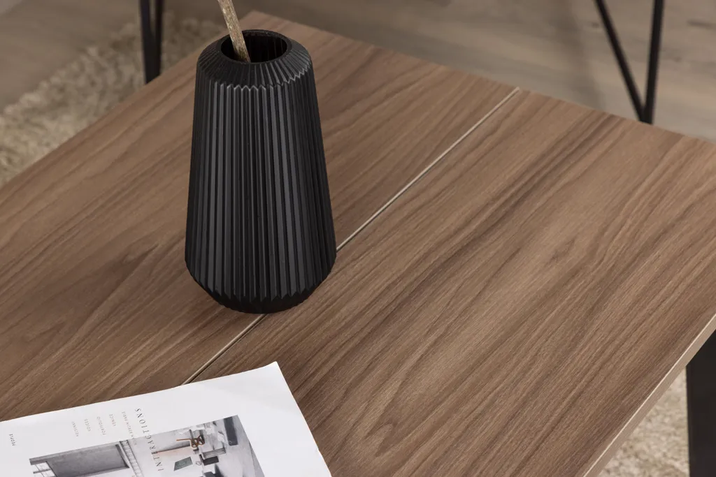 Bethan Table Basse Noyer au Design Scandinave et Structure Renforcée - 11