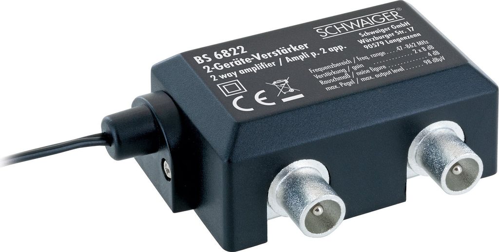Schwaiger BS6822 531, IEC, AC, 0,7 W, 230 V, 50 Hz, 60 mm Produktbild 