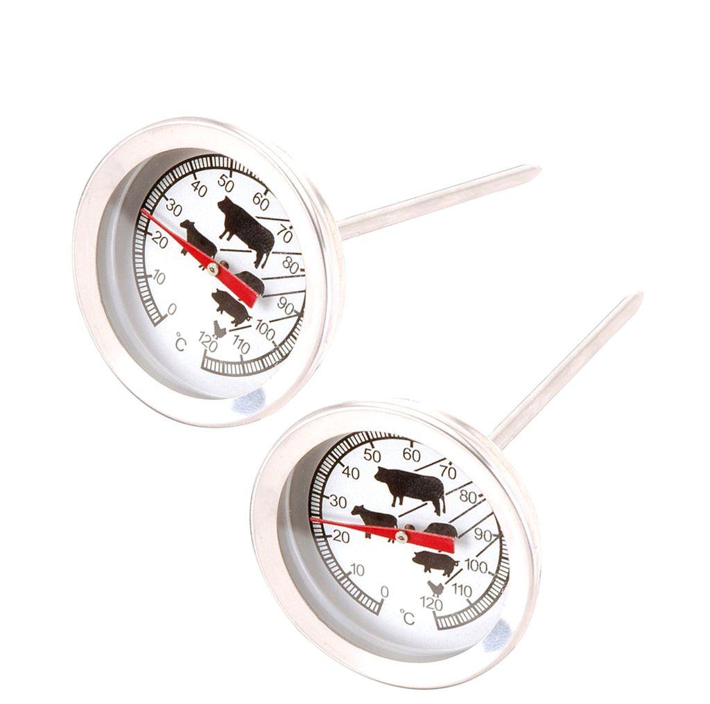 Backofen-Thermometer s Bratenthermometer Edelstahl Fleischthermometer 