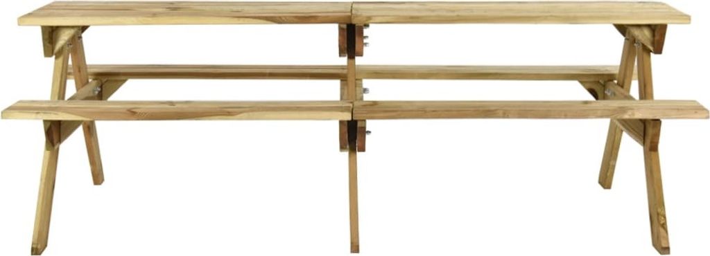 vidaXL Table de pique-nique avec bancs 220 x 122 x 72 cm en Image du produit 