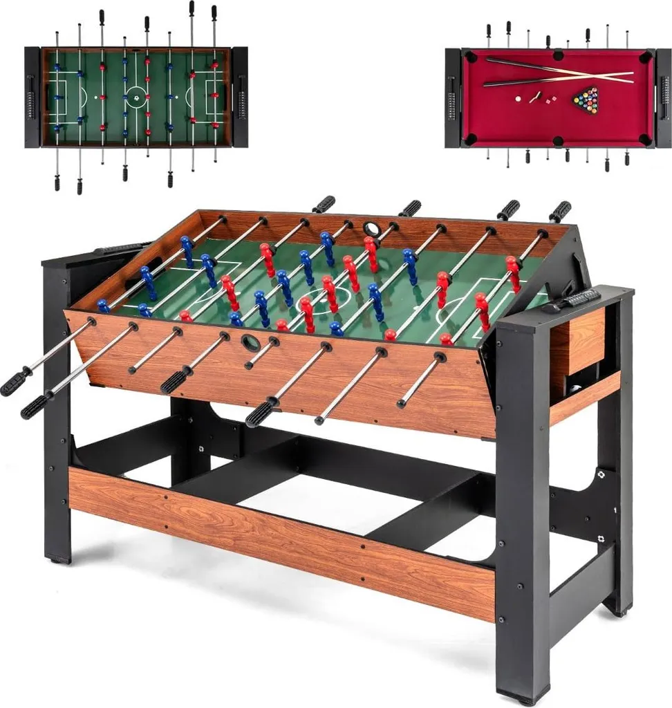 Table de Jeu Convertible Billard Baby-foot pour Salle de Sport et Salon