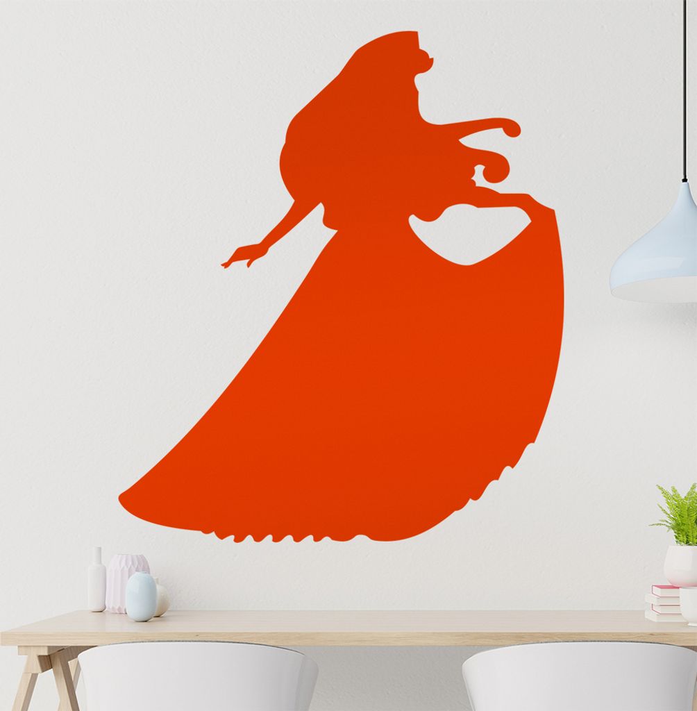 Prinzessin Wandtattoo in 6 Größen - Wandaufkleber Wall Sticker - Dekoration, Küche, Wohnzimmer, Schlafzimmer, Badezimmer